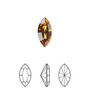 Embellishment, Crystal Passions®, light amber, foil back, 15x7mm navette fancy stone (4228). Sold per pkg of 2.