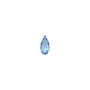 Drop, Crystal Passions®, Regenerated cool blue, 11x5.5 faceted briolette pendant (6010). Sold per pkg of 2.