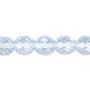 Bead, Czech fire-polished glass, ice blue, 10mm faceted round. Sold per 15-1/2" to 16" strand, approximately 40 beads.