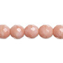 Bead, Czech fire-polished glass, opaque pink, 10mm round. Sold per 15-1/2" to 16" strand, approximately 40 beads.