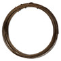 Wire, ParaWire™, vintage bronze-finished copper, half-round, 18 gauge. Sold per 7-yard section.