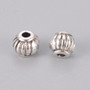 100 pack - Tibetan Style Alloy Spacer Beads, Lead Free, Cadmium Free and Nickel Free, Lantern, Ant Silver, about 5mm in diameter, 4mm long, hole: 1.5mm