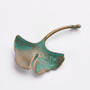 Tibetan Style Alloy Pendants, Leaf, Antique Bronze & Green Patina, 48x33x4mm, Hole: 2x4mm