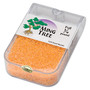 Seed bead, Ming Tree™, glass, transparent color-lined light orange, #11 round. Sold per 1/4 pound pkg.