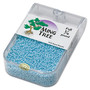 Seed bead, Ming Tree™, glass, opaque luster turquoise blue, #11 round. Sold per 1/4 pound pkg.