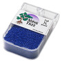 Seed bead, Ming Tree™, glass, opaque blue, #11 round. Sold per 1/4 pound pkg.