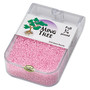 Seed bead, Ming Tree™, glass, transparent color-lined pink, #11 round. Sold per 1/4 pound pkg.