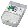 Seed bead, Ming Tree™, glass, opaque luster white, #11 round. Sold per 1/4 pound pkg.