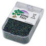 Seed bead, Ming Tree™, glass, opaque iris green, #11 round. Sold per 1/4 pound pkg.