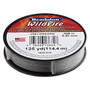 Thread, Beadalon® WildFire™, polyester and plastic, grey, 0.2mm with bonded coating, 15-pound test. Sold per 125-yard spool.