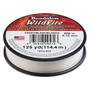 Thread, Beadalon® WildFire™, polyester and plastic, frost, 0.15mm with bonded coating, 10-pound test. Sold per 125-yard spool.