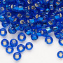 Seed bead, Preciosa Ornela, glass, transparent silver-lined sapphire blue, #2 rocaille. Sold per 50-gram pkg.