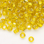 Seed bead, Preciosa Ornela, glass, transparent silver-lined yellow amber, #2 rocaille. Sold per 50-gram pkg.