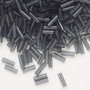 Bugle bead, Preciosa Ornela, Czech glass, transparent grey, 1/4 inch. Sold per 50-gram pkg.