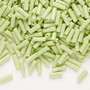 Bugle bead, Preciosa Ornela, Czech glass, opaque pale green, 1/4 inch. Sold per 50-gram pkg.