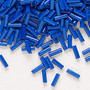 Bugle bead, Preciosa Ornela, Czech glass, opaque blue, 1/4 inch. Sold per 50-gram pkg.