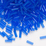 Bugle bead, Preciosa Ornela, Czech glass, transparent light blue, 1/4 inch. Sold per 50-gram pkg.