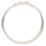 Wire, ParaWire™, silver-plated copper, half-round, 18 gauge. Sold per 4-yard section.