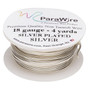 Wire, ParaWire™, silver-plated copper, round, 18 gauge. Sold per 4-yard spool.