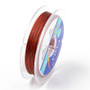 Tiger Tail Beading Wire, 7-Strand Bead Stringing Wire, Nylon Coated Stainless Steel Wire, Dark red, 0.5mm, about 32.8 Feet(10m)/roll