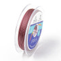 Tiger Tail Beading Wire, 7-Strand Bead Stringing Wire, Nylon Coated Stainless Steel Wire, Pale Violet Red, 0.4mm, about 32.8 Feet(10m)/roll
