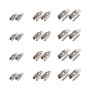 304 Stainless Steel Folding Crimp Ends, Stainless Steel Color, 400pcs/set