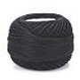 8# Cotton Crochet Threads, Mercerized Cotton Yarn, for Weaving, Knitting & Crochet, Black, 1mm, 50g/roll