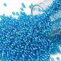 TR-11-931 - 11/0 - TOHO BEADS® - Inside Colour Aqua/White Lined - 50gms - Glass Round Seed Beads