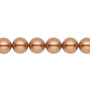 Pearl, Crystal Passions®, copper, 8mm round (5810). Sold per pkg of 50.