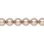 Pearl, Crystal Passions®, bronze, 8mm round (5810). Sold per pkg of 50.