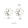 1000pk - Iron Bead Caps, Cadmium Free & Lead Free, Flower, Multi-Petal, Platinum, 6x1mm, Hole: 1mm