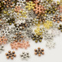 40pk - Mixed Tibetan Silver Snowflake Spacer Beads, Mixed Colour, 8.5x2.5mm, Hole: 1.5mm