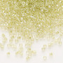 DB0903 - 11/0 - Miyuki Delica - Translucent Peridot Green Lined Luster Crystal - 7.5gms - Cylinder Seed Beads