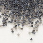DB0925 - 11/0 - Miyuki Delica - Translucent Charcoal Lined Luster Crystal - 7.5gms - Cylinder Seed Beads