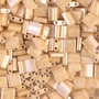 LAST STOCK: Seed bead, TILA®, glass, pkg/10g, 5mm Tila square, Lt Caramel Ceylon (TL-593)