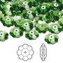 LAST STOCK: Margarita flower 8pk fern green, Crystal Passions® 10x3.5mm 3700