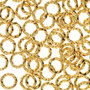 LAST STOCK: 144 pack - 6mm Twisted Jump Rings - Gold Plate