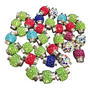 LAST STOCK:  33 pack - Mixed Colour - Magnetic clasps with cord end (7mm I.D) and rhinestones 16mm x 15mm