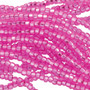 LAST STOCK: Seed bead, Preciosa Ornela, Czech glass, Silver Lined Dark Pink (18277), #8 round. Sold per hank.