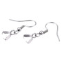 LAST STOCK: 10 pack (5 pair) Tarnish Resistant 304 Stainless Steel Hooks, Ear Wire, with Ice Pick Pinch Bails, Stainless Steel Colour, 27x20mm, 21 Gauge, Pin: 0.7mm