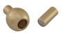 2 x Magnetic Clasps - Gold 9mm*17mm with glue in ends 3mm ID