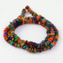 Colorful Natural Shell Chips Beads Strands Fit Necklace Making, Dyed, 5~10mm, Hole: 1mm, about 402pcs/strand, 32 inch