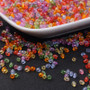 20 gram bag of Faceted Round Acrylic beads, Mixed Color, 3mm, hole:1mm