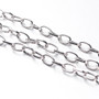 3 metres of Iron Cable Chain (3.8mm x 6.9mm) 0.9mm thick (Platinum)