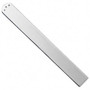 Bookmark, plated steel, 5-1/8 x 9/16 inch with (3) 1mm holes, 1mm thick. Silver