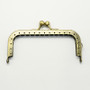 1 x Iron Purse Frame Rectangle 108mm x 60mm x 8mm Antique Bronze