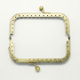 1 x Iron Purse Frame Rectangle 85mm x 60mm x 9mm Antique Bronze