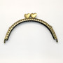 LAST STOCK: 1 x Iron Purse Frame Round 129mm x 74mm x 11mm Antique Bronze