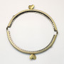 LAST STOCK: 1 x Iron Purse Frame Round 129mm x 74mm x 11mm Antique Bronze