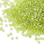 15-14 - 15/0 - Miyuki - Transparent Silver-Lined Yellow Green - 8.2gms Vial Glass Round Seed Beads